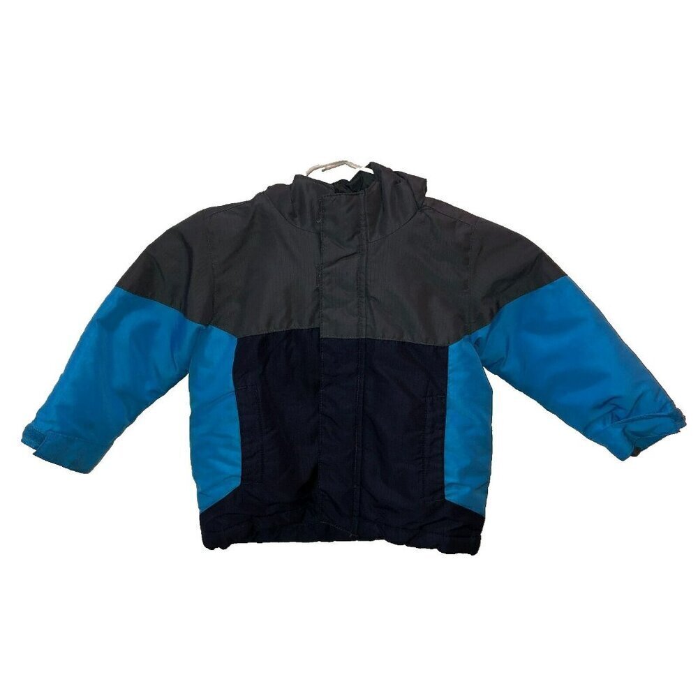 Childrens Place Jacket Boys Size 2T Blue Gray Winter Quilted Coat